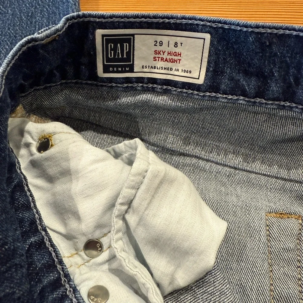 GAP Sky High Straight Blue Jeans - Picture 8 of 9